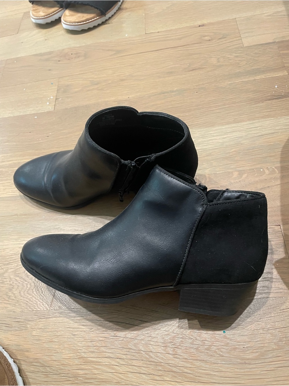 Style & Co. Black Ankle Booties with Low Block Heel